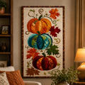 Autumn Pumpkins Printed Quilt Pattern