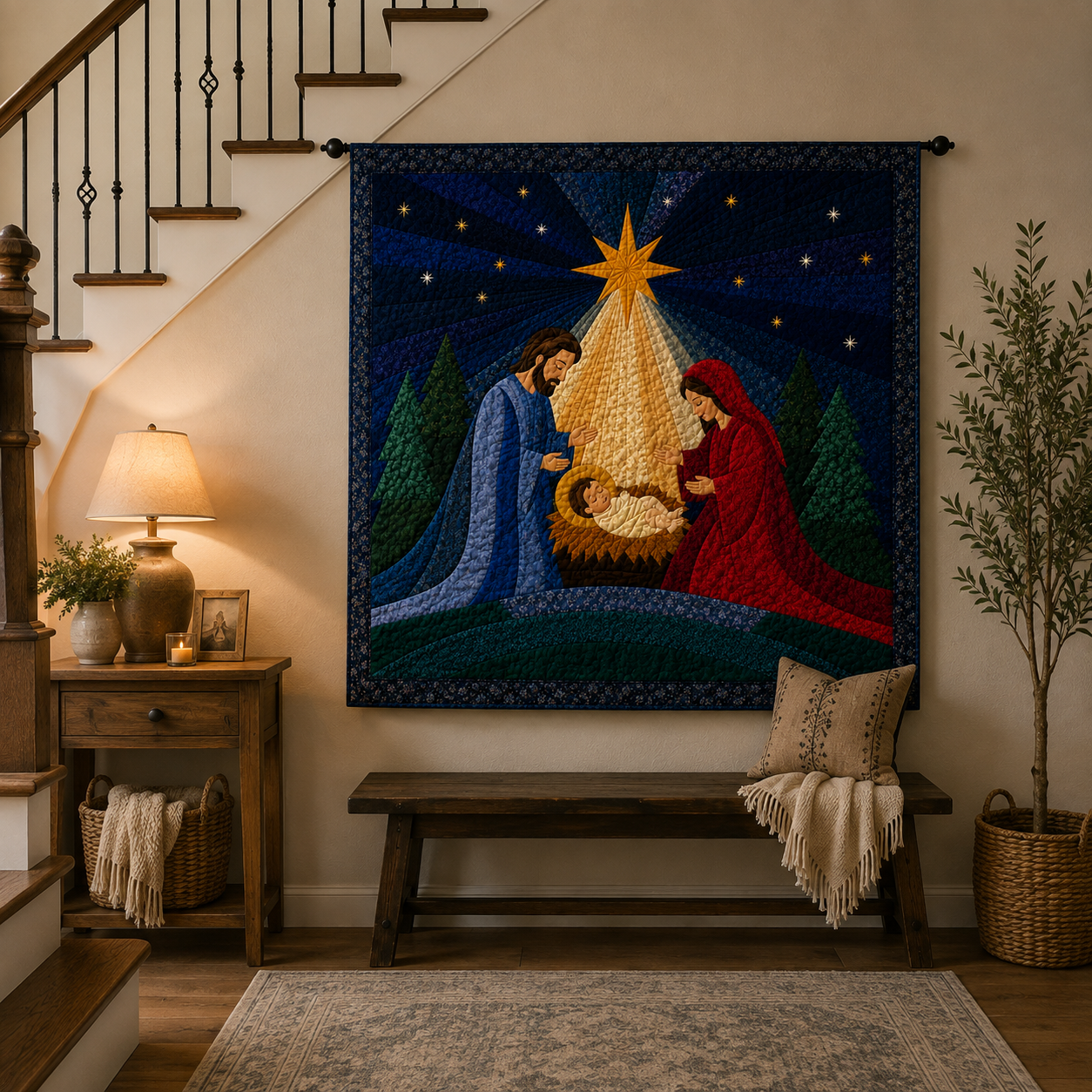 Guiding Star Printed Quilt Pattern