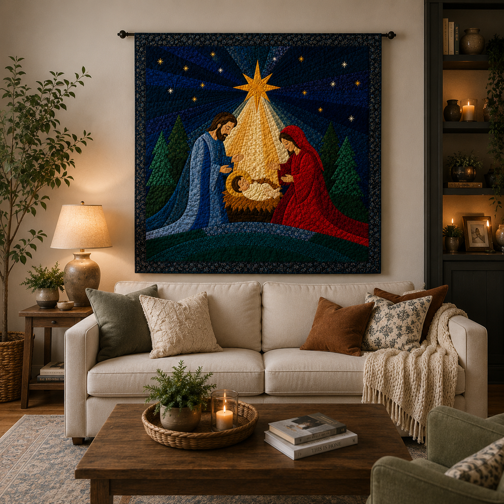 Guiding Star Printed Quilt Pattern