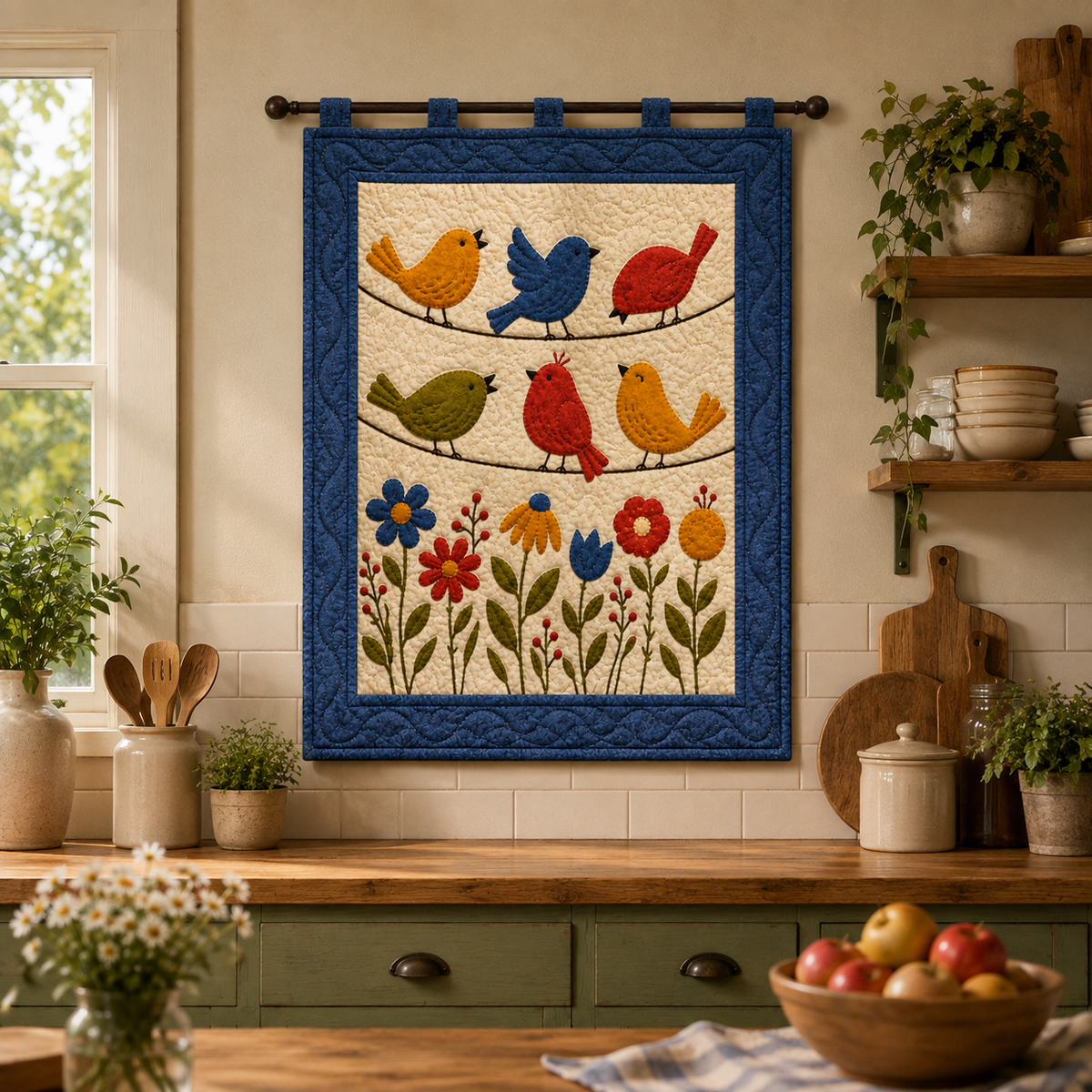 Birdsong Garden Printed Quilt Pattern