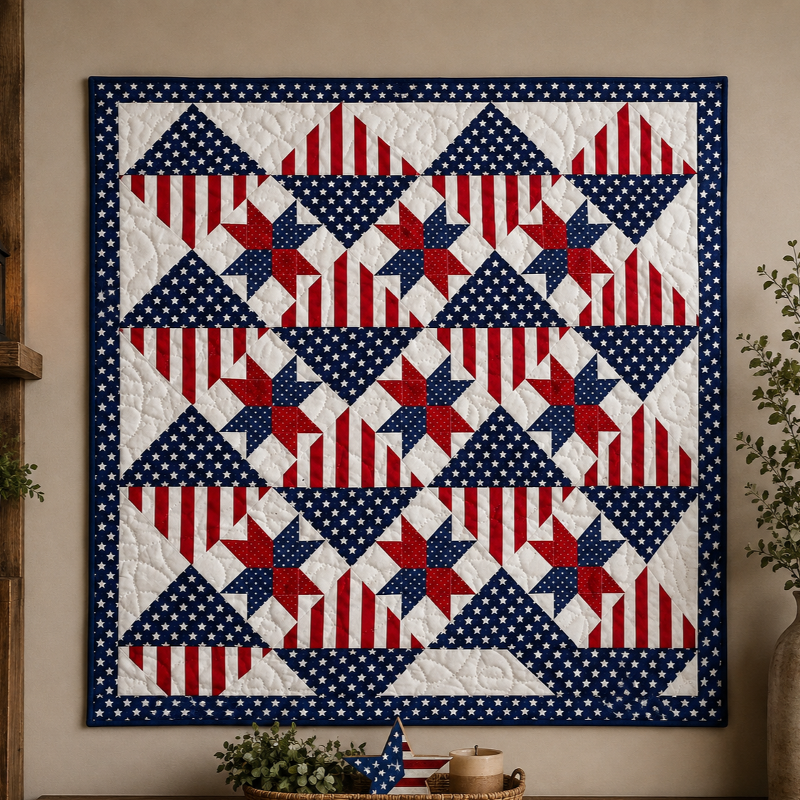 Liberty Diamonds Printed Quilt Pattern