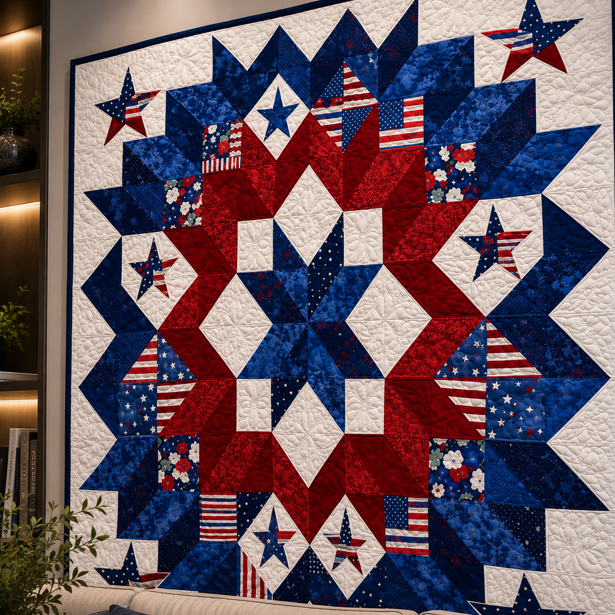 Starwoven Glory Printed Quilt Pattern