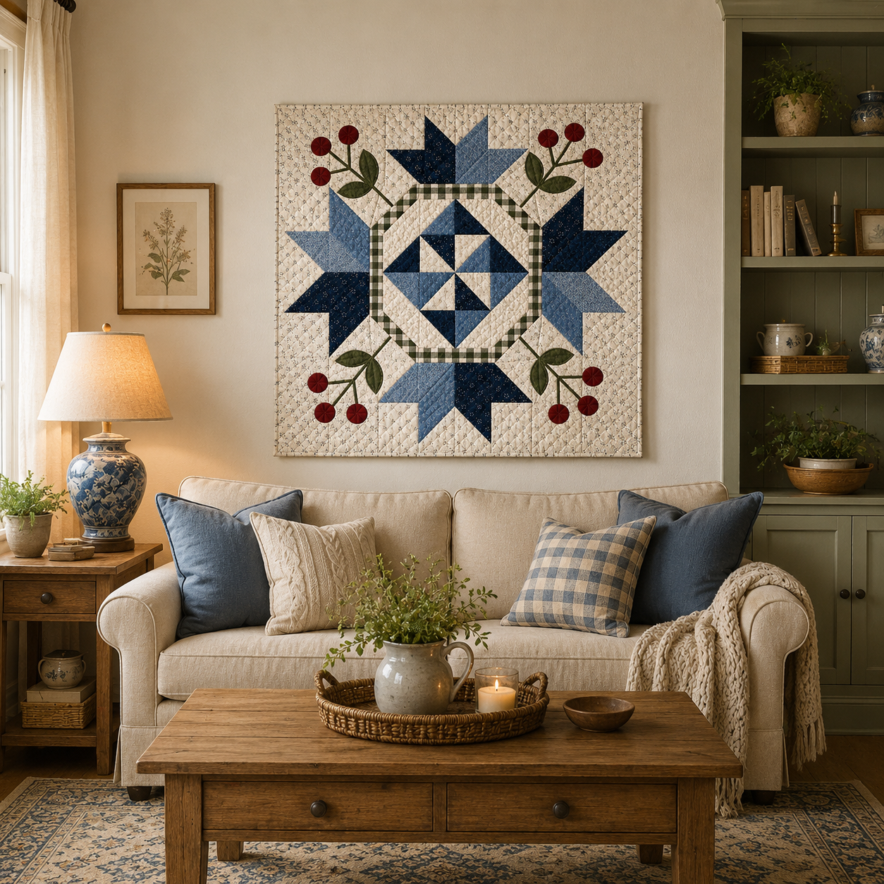 Farmhouse Bloom Printed Quilt Pattern