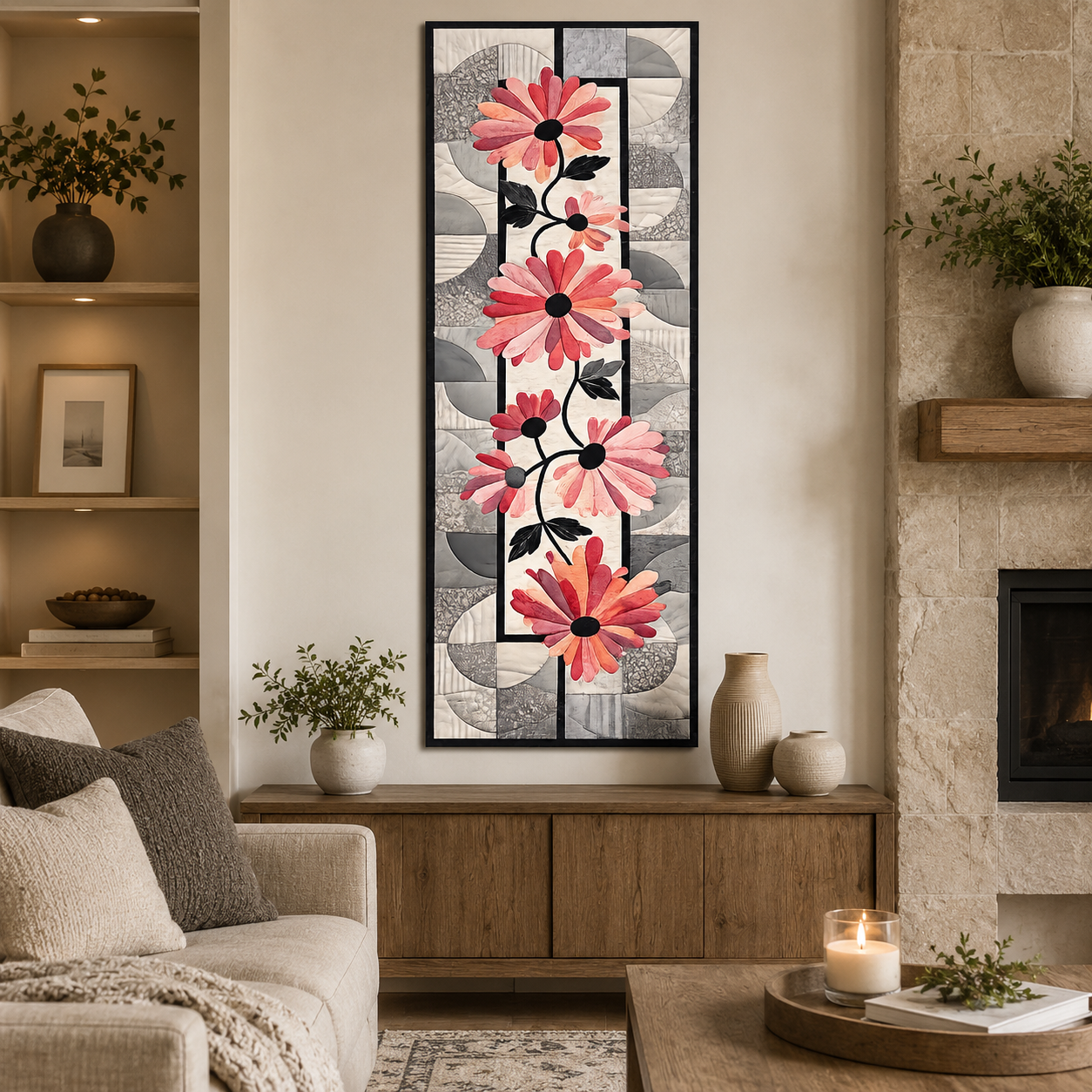 Petal Harmony Printed Quilt Pattern