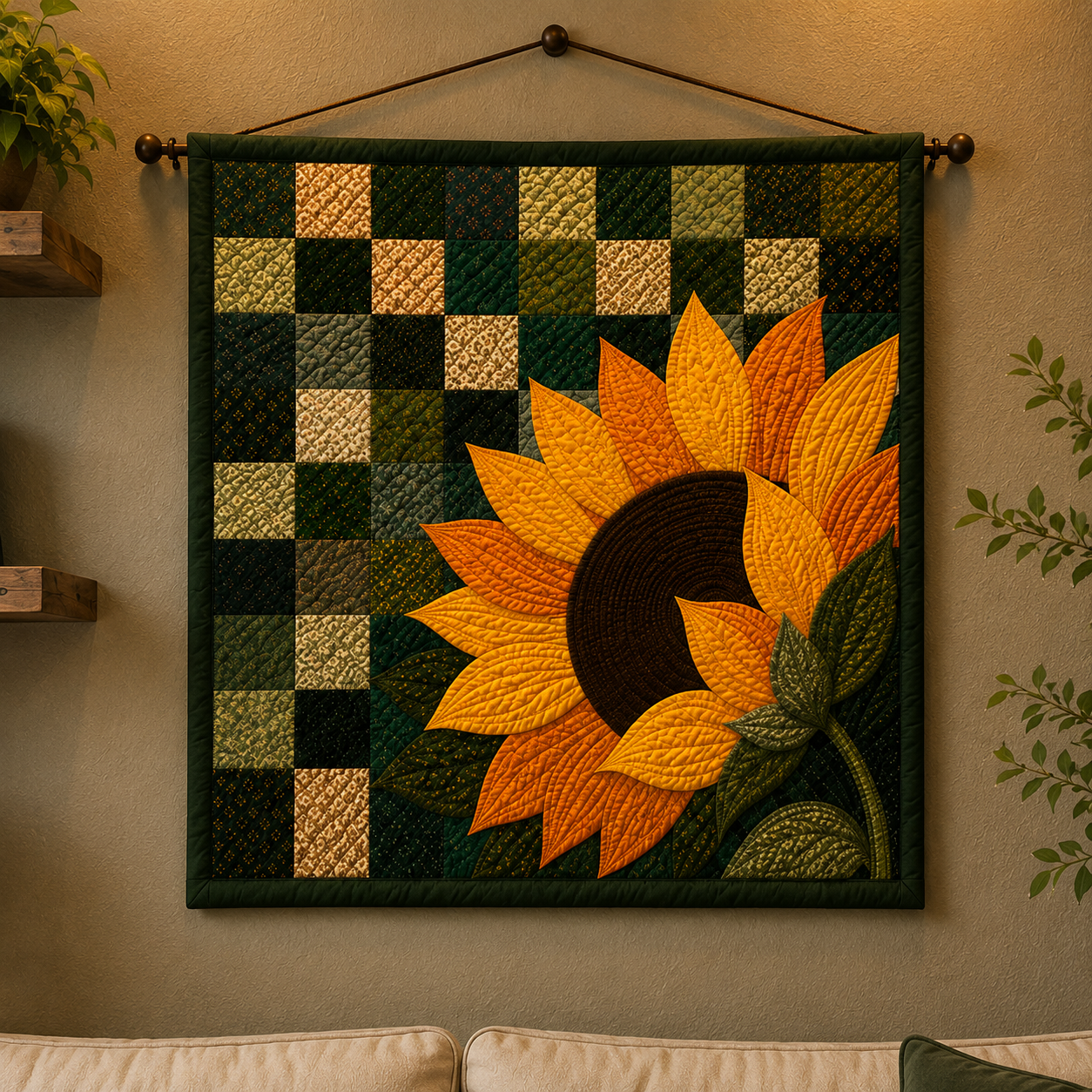 Sunflower Glow Printed Quilt Pattern