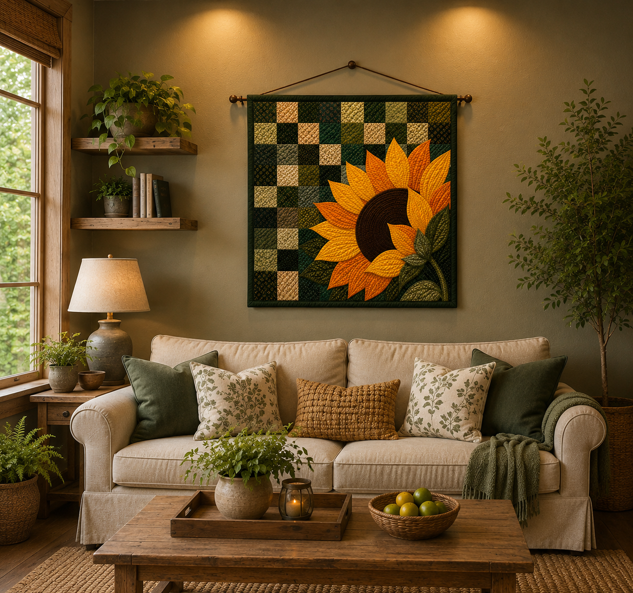 Sunflower Glow Printed Quilt Pattern