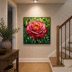 Rose Mosaic Printed Quilt Pattern