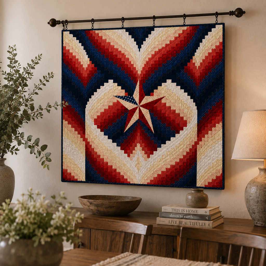 Patriot Heart Printed Quilt Pattern