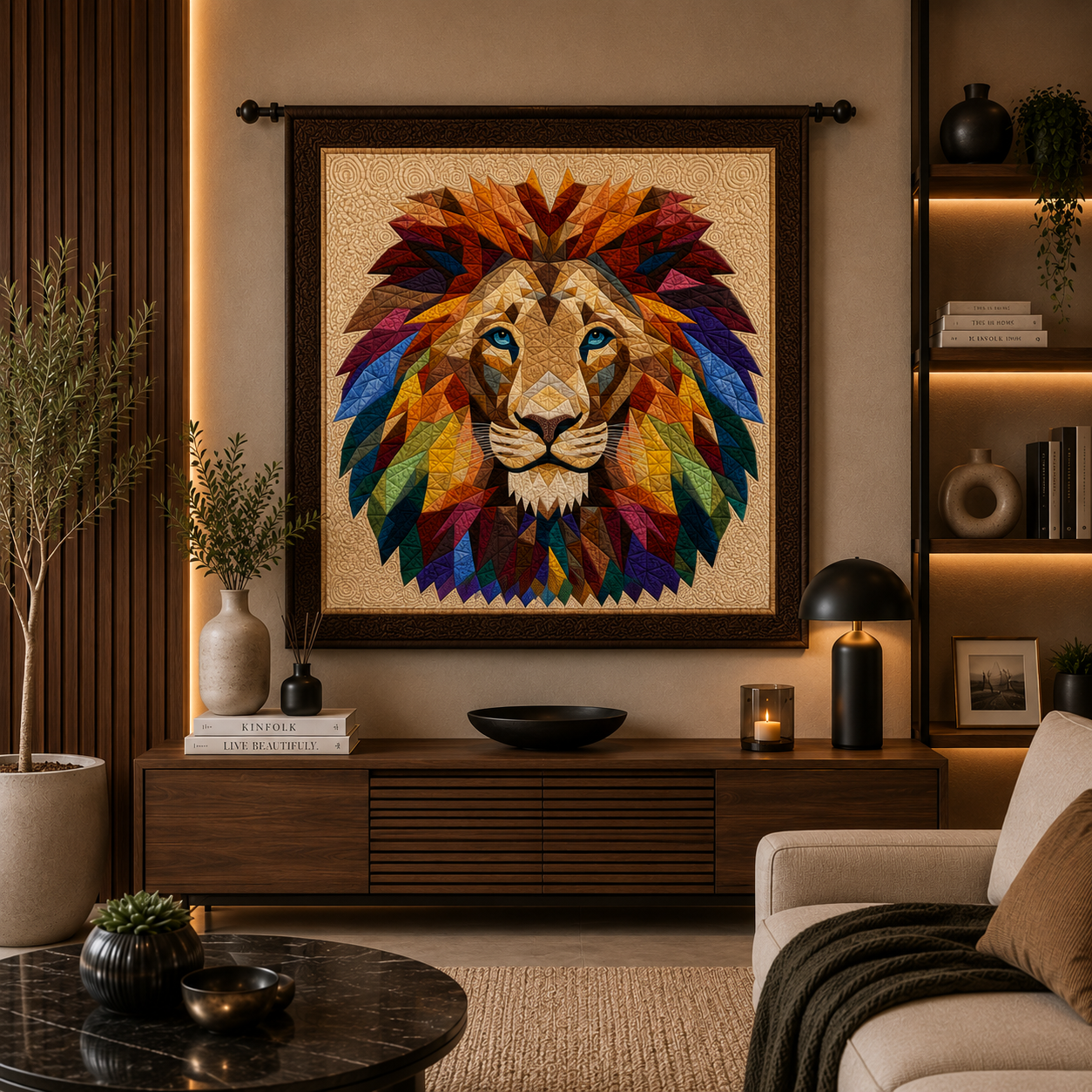 Prism Lion Printed Quilt Pattern