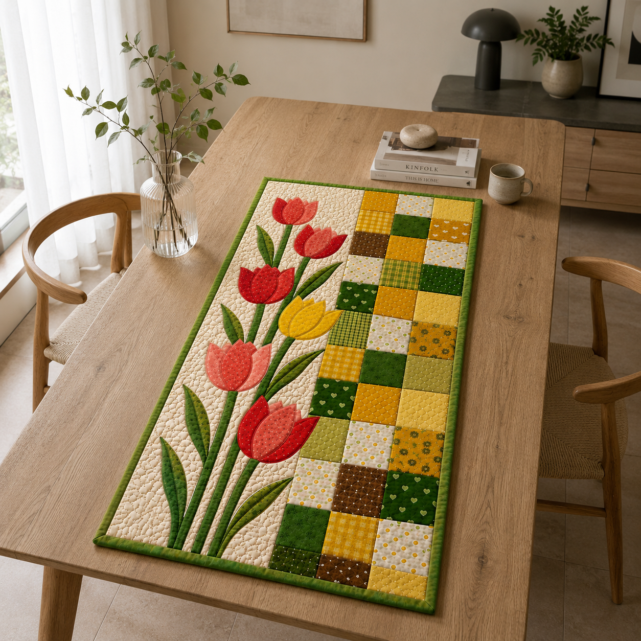 Sunny Tulips Printed Quilt Pattern